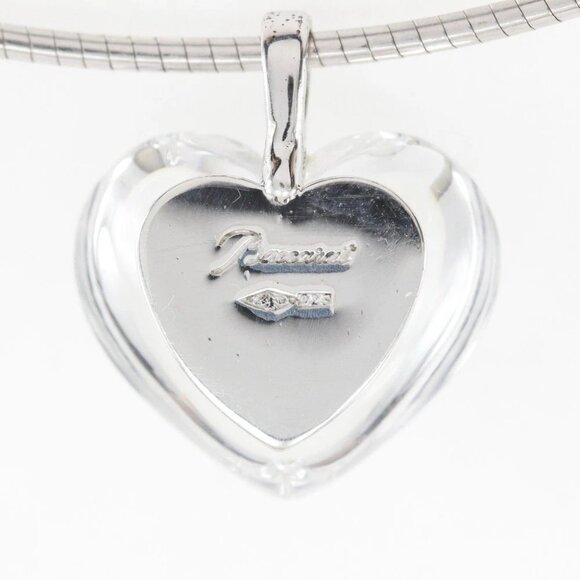 Baccarat heart Necklace choker clear Silver925/crystal heart 8.8g Women - Picture 6 of 7